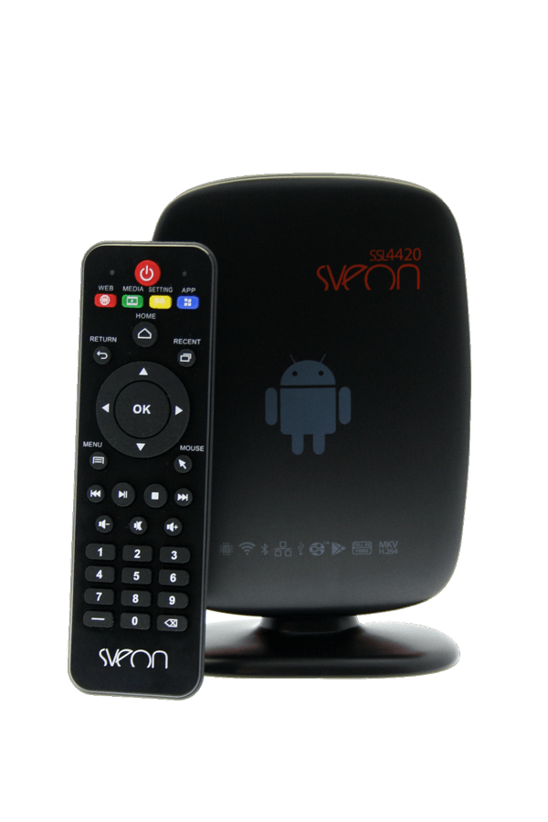Android TV - Sveon SSL 4420, Procesador Quad Core, Android 4.4.2 KitKat, 8GB