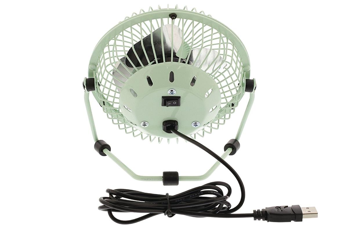 Mini ventilador de sobremesa - HQ 4", 2.5 W, USB, Verde