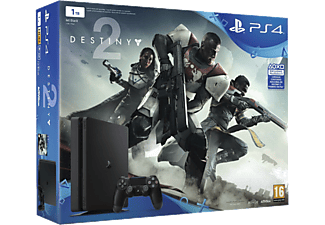 Consola - Sony PS4 Slim Negra, 1TB + Destiny 2