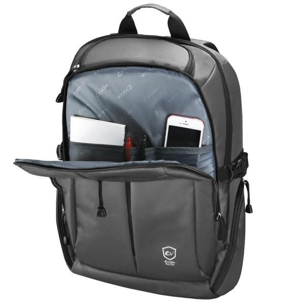 Mochila para portátil de 15.6" - e-Vitta Crossover, negra, de poliéster