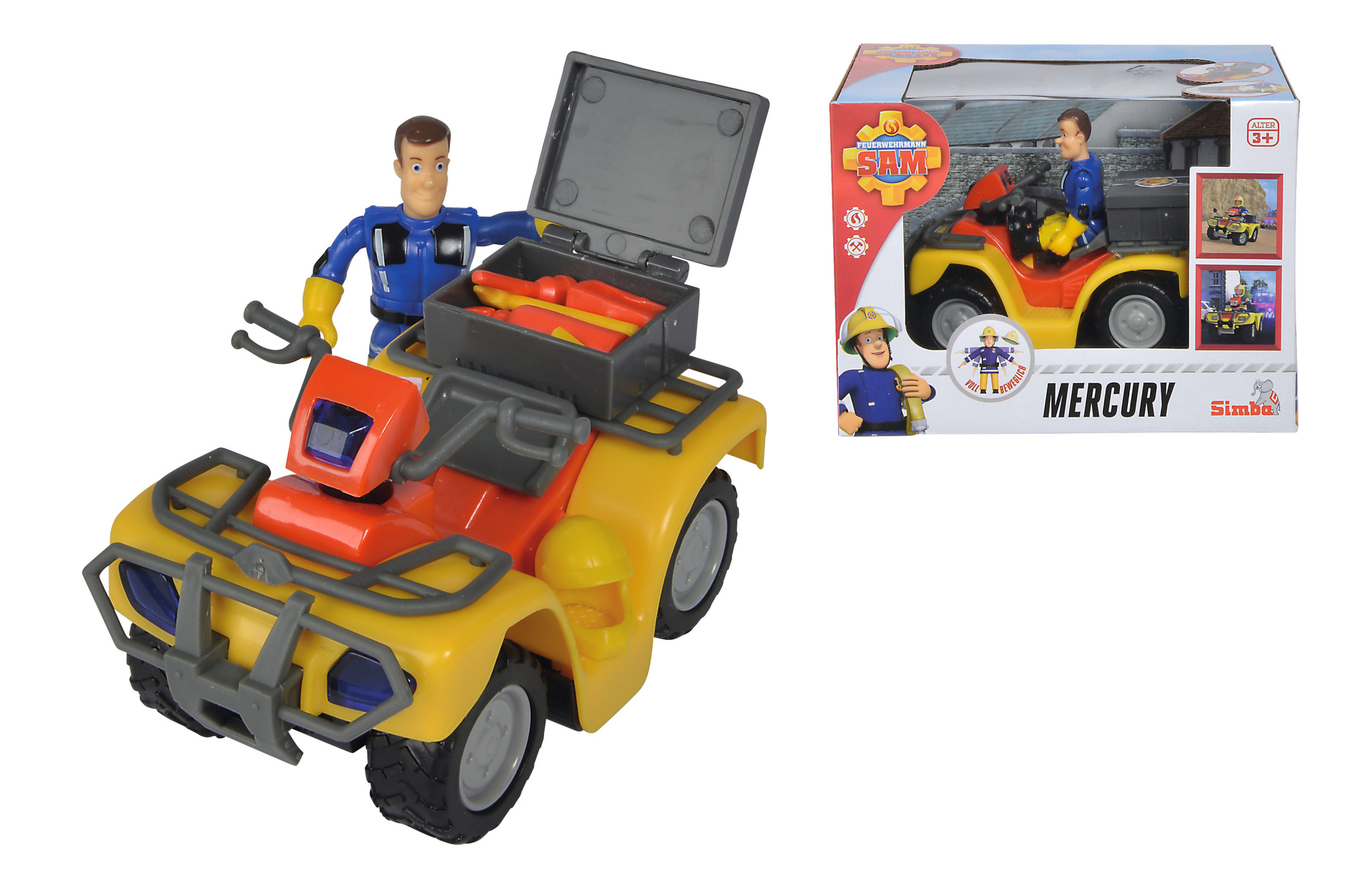 SIMBA TOYS Sam Mehrfarbig Mercury-Quad mit Spielzeugquad Figur