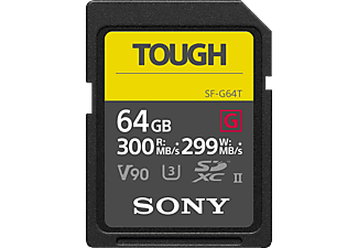 SONY SDXC Pro Tough - Carte mémoire  (64 GB, 300 MB/s, Noir)