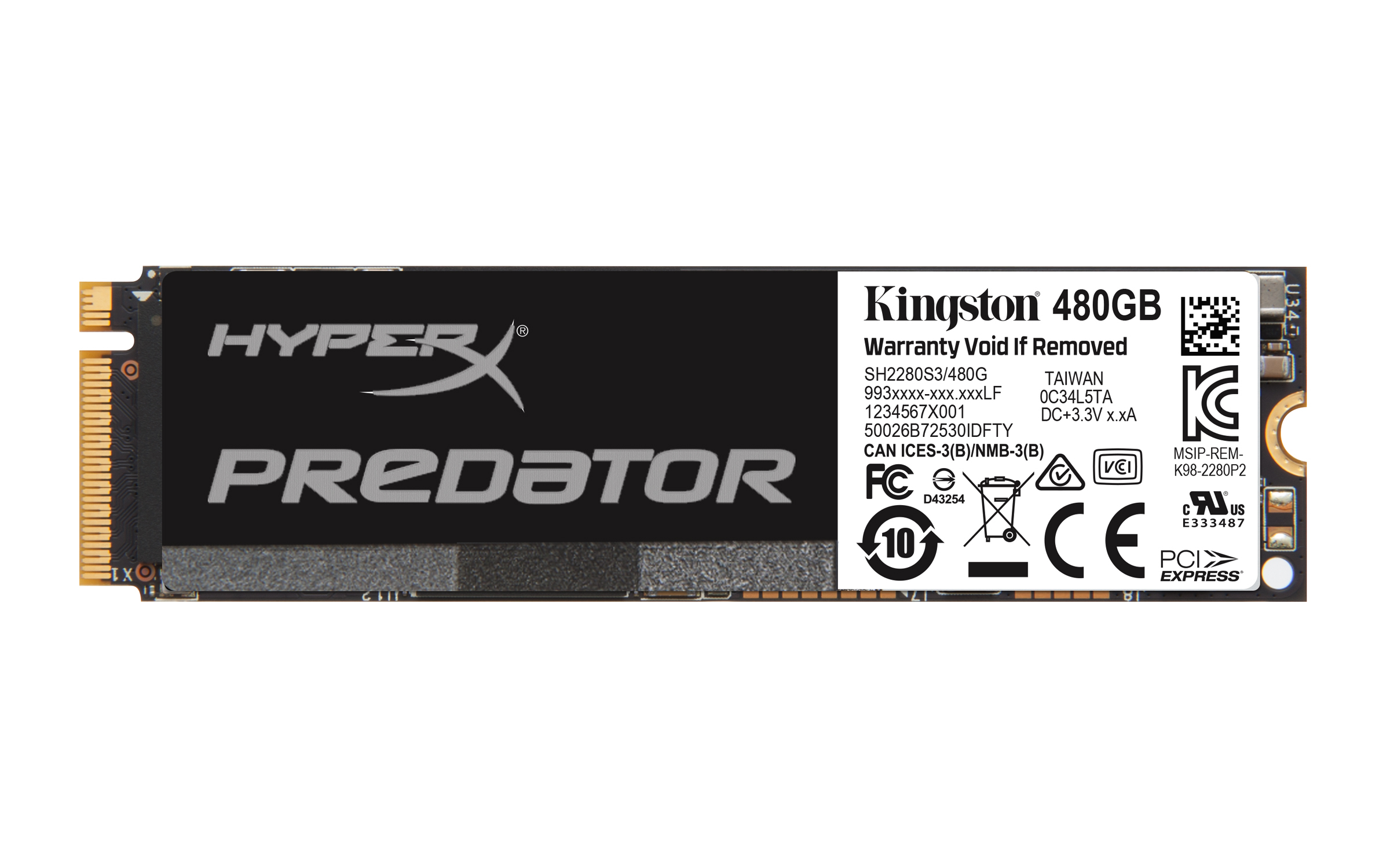 KINGSTON Digital HyperX Predator 480GB PCIe Gen2 x4 M.2 Dahili SSD SHPM2280P2 / 480G