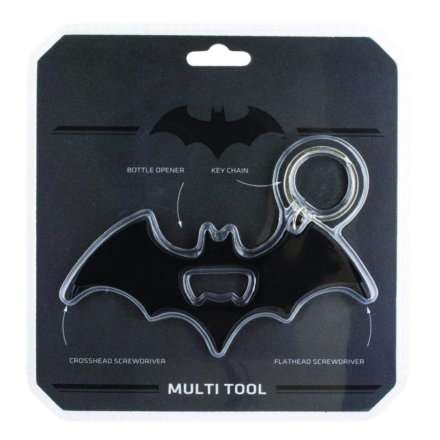 Llavero multiusos - Sherwood Batman Logo, Abridor, Destornilladores (plano y estrella), Negro