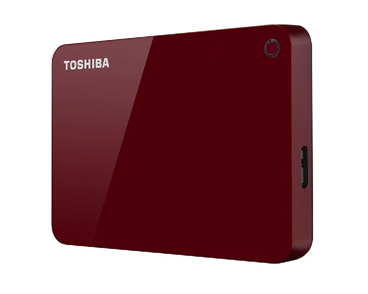 Disco duro 1 TB - Toshiba Canvio Advance, 1 TB, 2.5", USB 3.0, Rojo