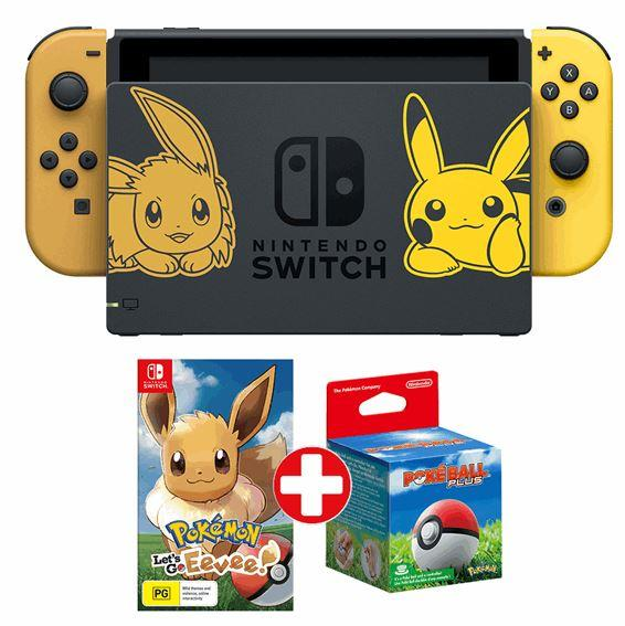 Consola - Nintendo Switch + Pokémon Let's Go Eevee! + Pokeball Plus Edición Limitada