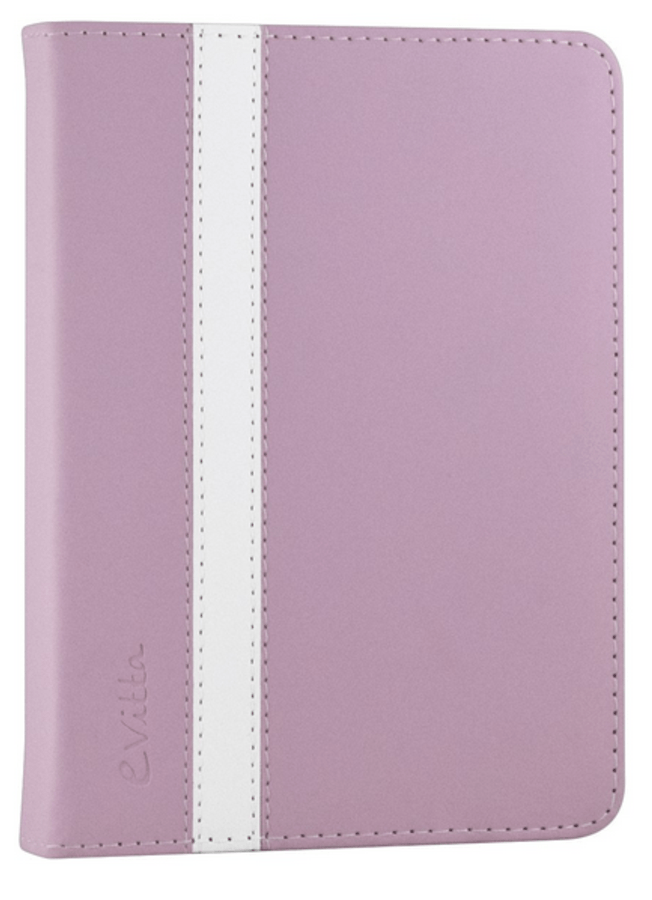 Funda eBook - E-vitta Booklet, Interior aterciopelado, Bolsillo, 6 pulgadas, Rosa