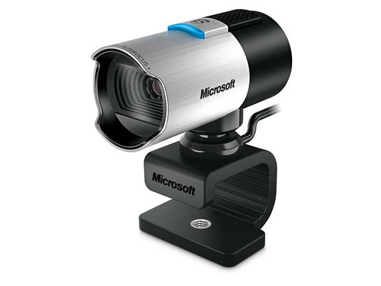 Webcam - Microsoft LifeCam Studio, 1080p HD, micrófono integrado, color plateado