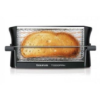 Tostadora - Taurus Todopan, 700 W, 2 ranuras, Recogecables, Negro