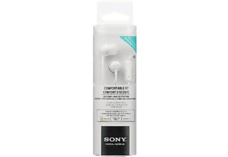 Auriculares de botón - Sony MDR-EX15APW, Con micrófono, Botón, Tapones de Silicona, Iman de Neodimio, Blanco