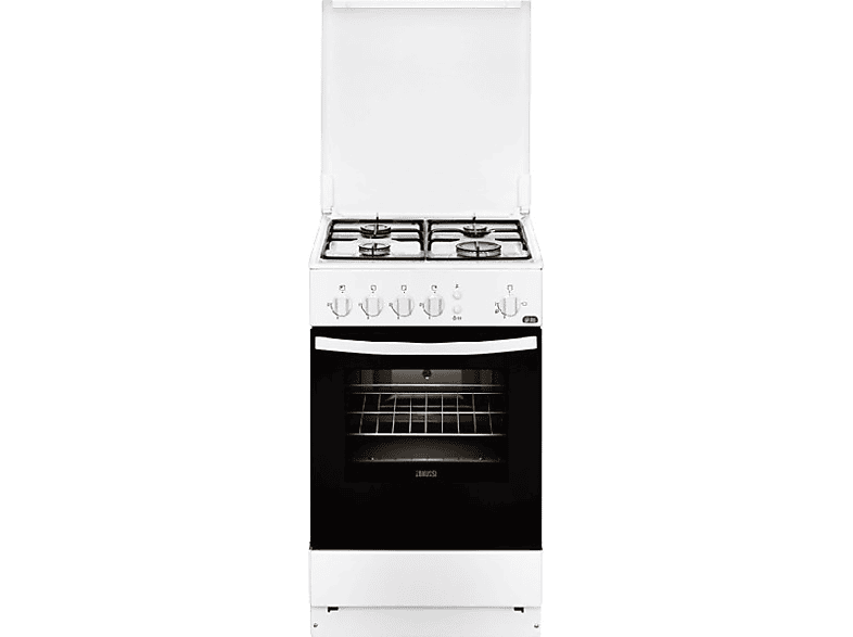 Cocina - Zanussi ZCG210H1WA, GAS BUTANO, 4 quemadores, Encimera y horno a gas