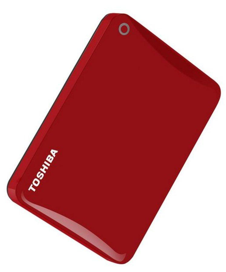 Disco duro de 2TB - Toshiba Canvio Connect II, 2,5 pulgadas, USB 3.0, acceso remoto, rojo