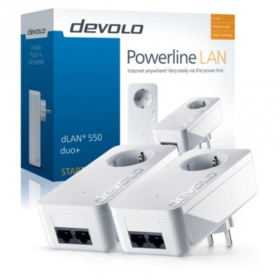 Adaptador LAN - Devolo 9491 dLAN 550 Duo+ Starter Kit, 500Mbps
