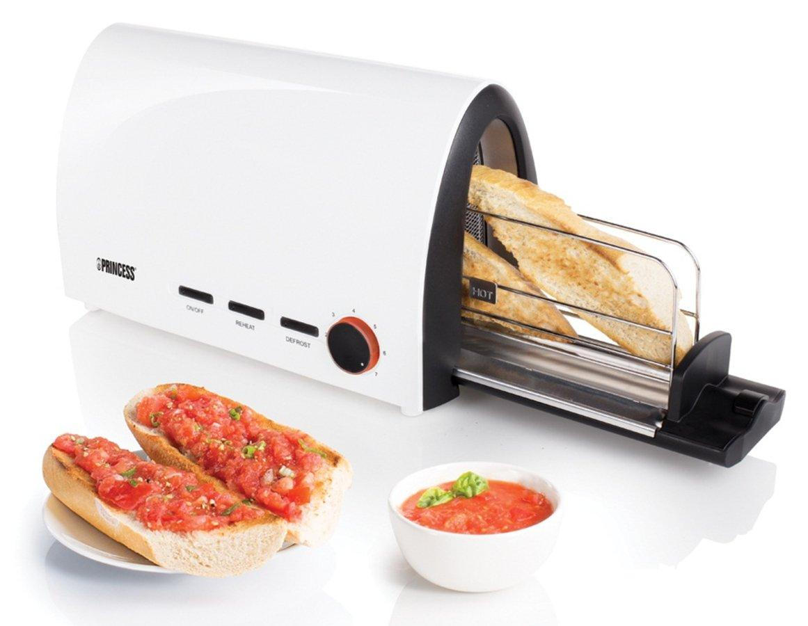 Tostadora - Princess 142331 Tunnel Toaster Potencia 950W, Bandeja de pan deslizante,