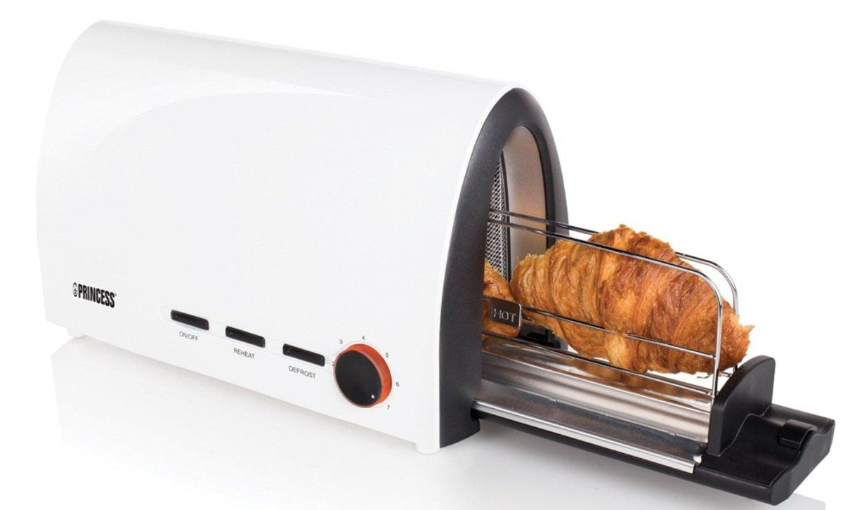 Tostadora - Princess 142331 Tunnel Toaster Potencia 950W, Bandeja de pan deslizante,