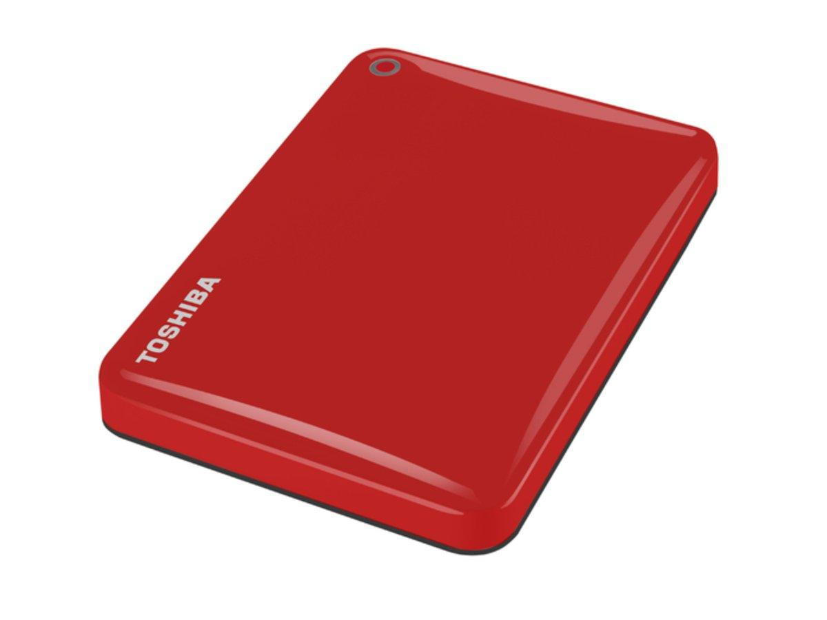 Disco duro de 3 Tb - Toshiba Canvio Connect II de 2,5 pulgadas, color rojo