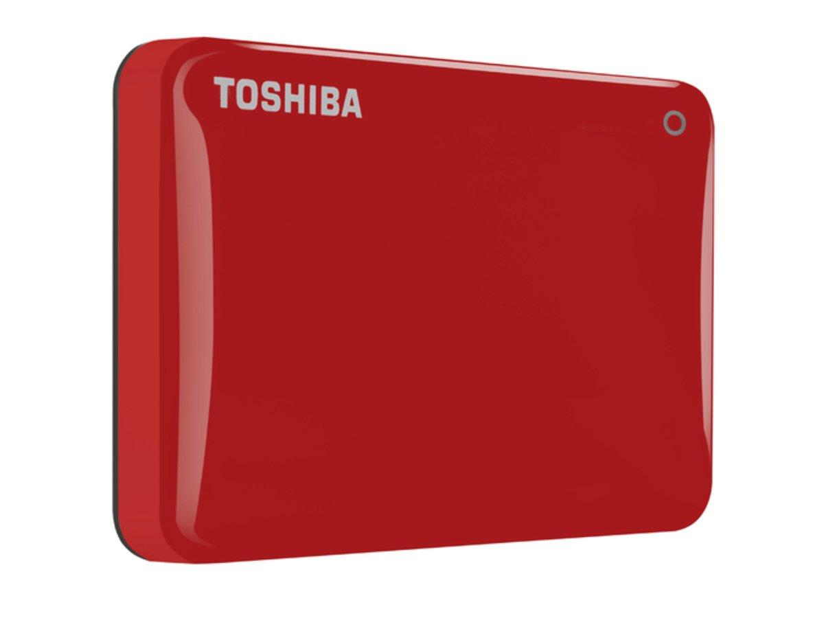 Disco duro de 3 Tb - Toshiba Canvio Connect II de 2,5 pulgadas, color rojo
