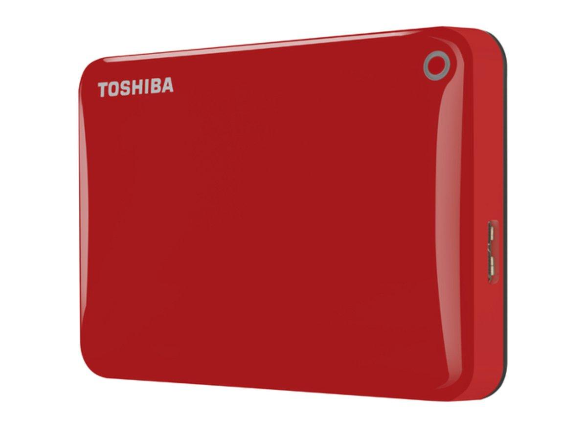 Disco duro de 3 Tb - Toshiba Canvio Connect II de 2,5 pulgadas, color rojo