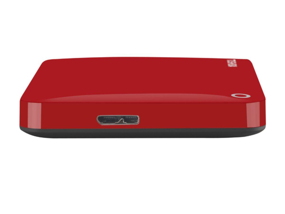 Disco duro de 3 Tb - Toshiba Canvio Connect II de 2,5 pulgadas, color rojo