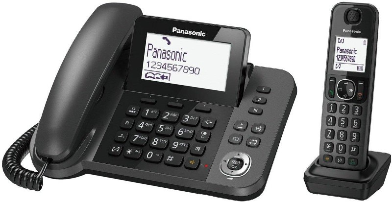 Kxtgf310exm Panasonic Digital 1 auricular negro kxtf310 2 en fijo y sulpetorio bloqueo de llamdas manos libres modo eco agenda kxtgf310 telefono 2en1