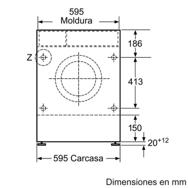 Lavadora secadora - Siemens WK12D321EE 7kg/4kg, 1200 r.p.m., Integrable, Clase B