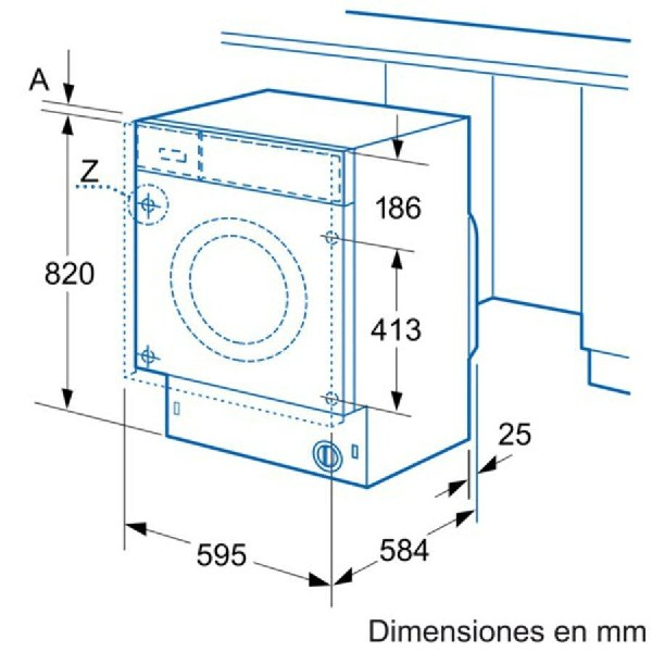 Lavadora secadora - Siemens WK12D321EE 7kg/4kg, 1200 r.p.m., Integrable, Clase B