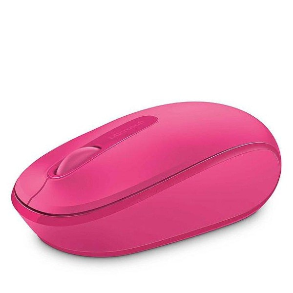 Ratón inalámbrico - Microsoft Wireless Mobile Mouse 1850, Magenta, Nano transceptor plug-and-go