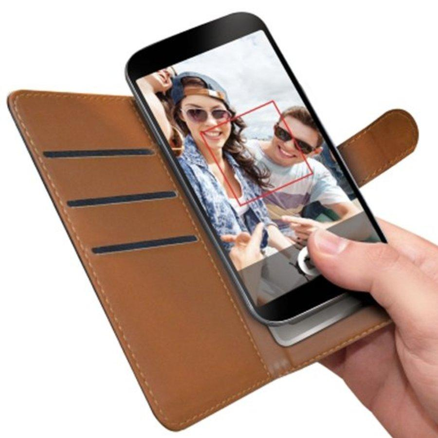 Funda libro universal para móvil - Celly CELFU028, de 5 a 5,7 pulgadas, negra