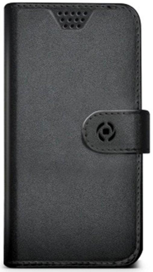 Funda libro universal para móvil - Celly CELFU028, de 5 a 5,7 pulgadas, negra