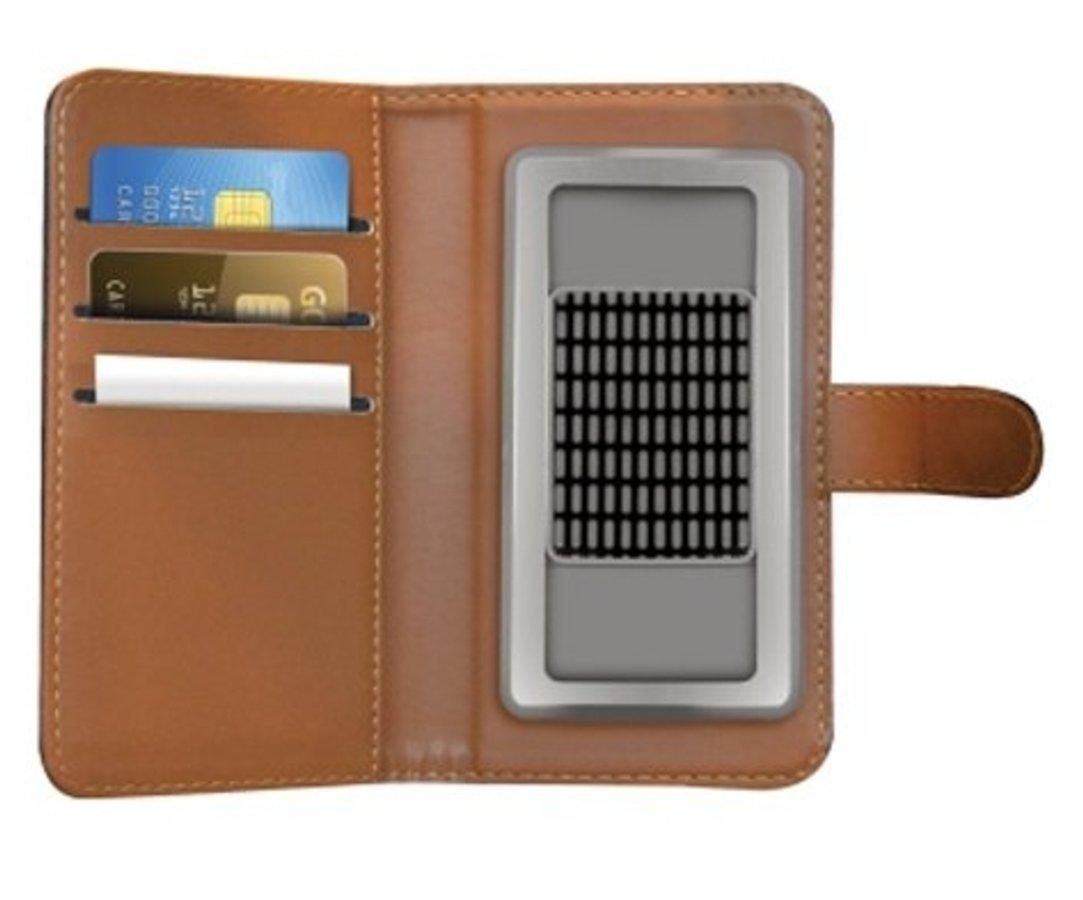 Funda libro universal para móvil - Celly CELFU028, de 5 a 5,7 pulgadas, negra