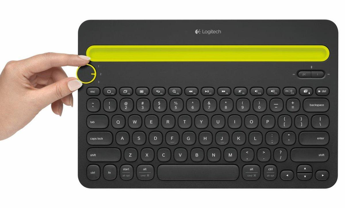 Teclado inalámbrico - Logitech Multi-Device K480, Easy-Switch, Bluetooth, negro