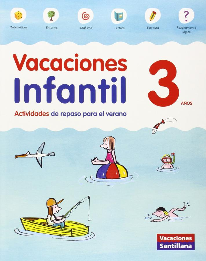 Vacaciones 1 Infantil santillana. 3 años 9788468087696 cuaderno de actividades repaso para e 15.vacaciones