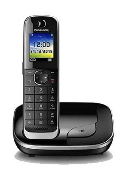 Teléfono - Panasonic KX-TGJ310SPB, Inalámbrico, Manos libres, bloqueo de llamada, Modo ECO, No molestar, Negro