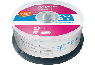 Bobina de 25 DVD - ISY IDV 1000, 4.7 GB, DVD+R, 16x