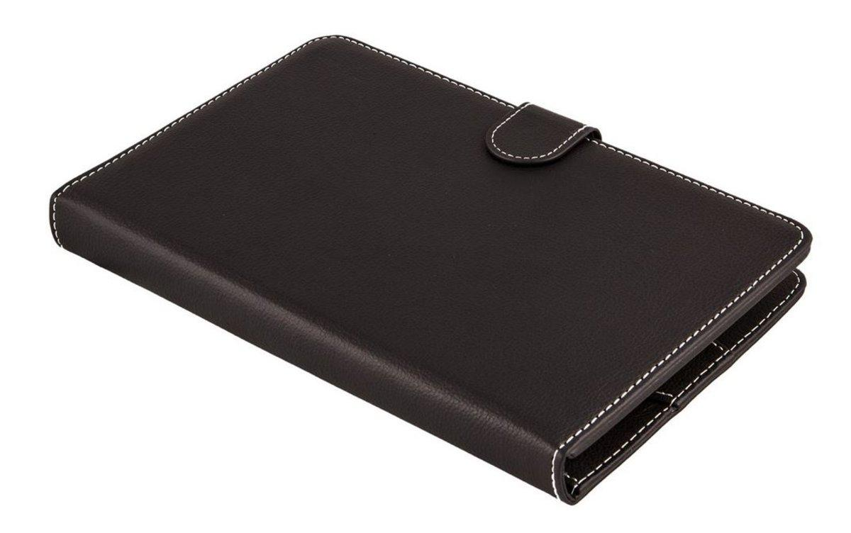 Funda con teclado para tablets de 7 a 8 pulgadas - Silver HT 19162, microUSB, negro, función soporte