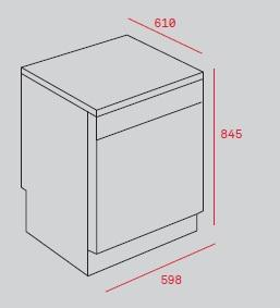 Lavavajillas - Teka LP8 820 Inox, 12 cubiertos, 6 programas, Inicio Diferido, A++