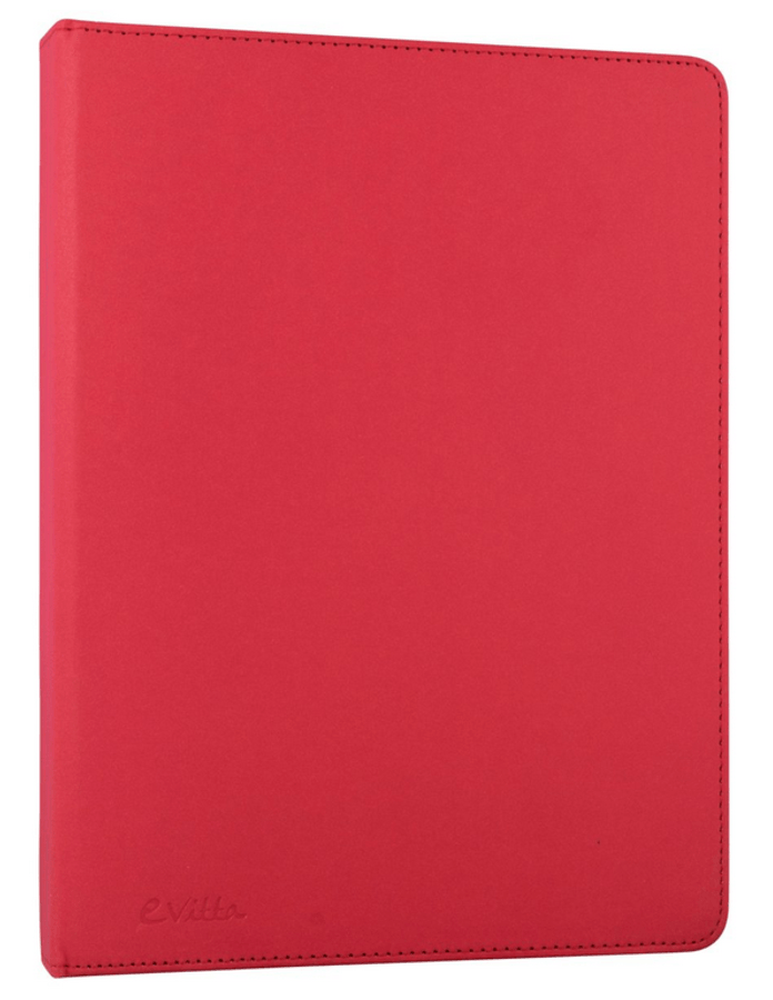 Funda para tablet de 9,7 a 10,1 pulgadas - E-vitta KeyTab USB Touchpad, roja y gris, con teclado USB