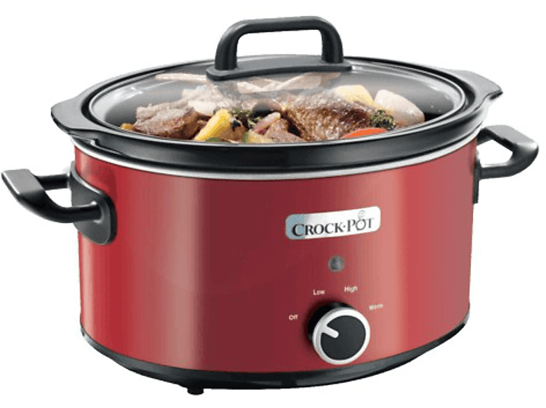 Olla de cocción lenta - CrockPot SCV400RD-050 Potencia 210W, Capacidad 3.5L, 2 niveles