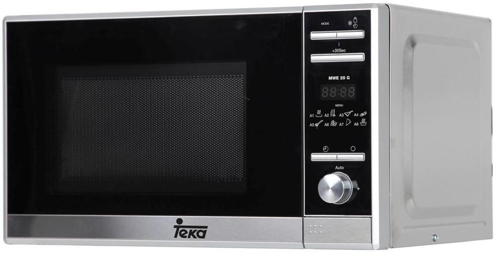 Microondas - Teka MWE 225 G, Grill, 20 litros, 5 niveles de potencia, 700 W, Inox
