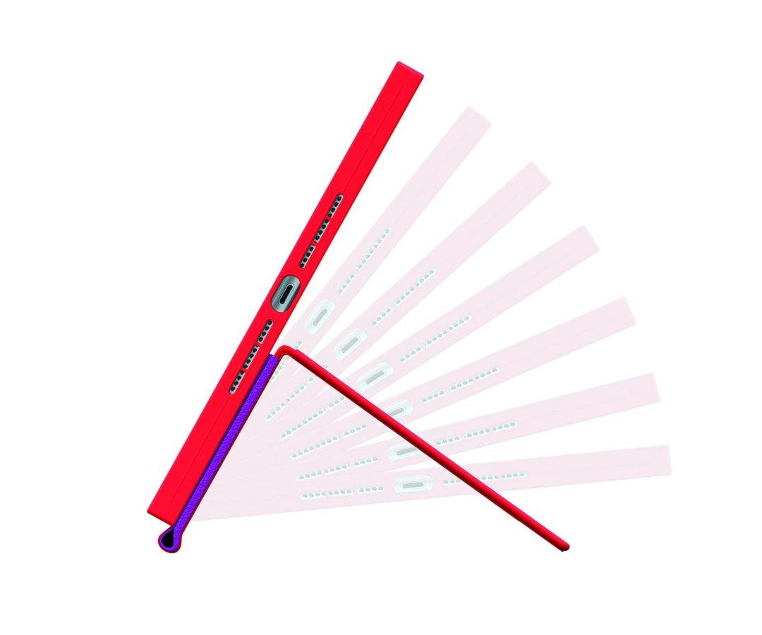 Carcasa para iPad Air 2 - Logitech Blok, color rojo y violeta, función soporte