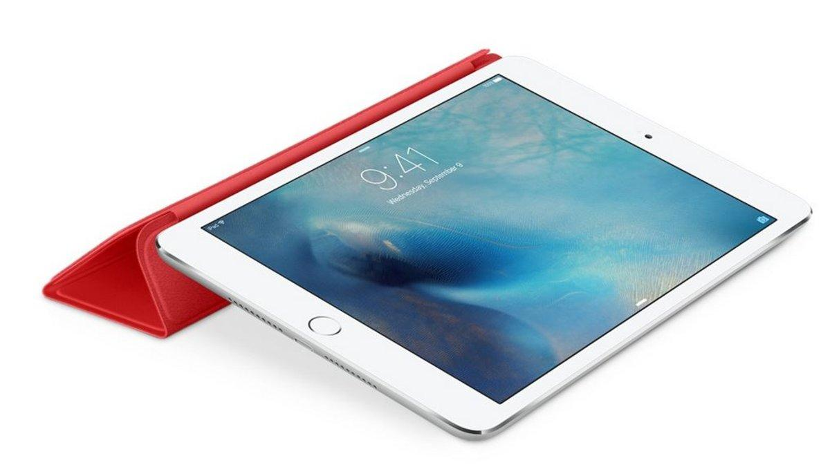 Funda para el iPad mini 4 - Apple Smart Cover, color rojo, función soporte