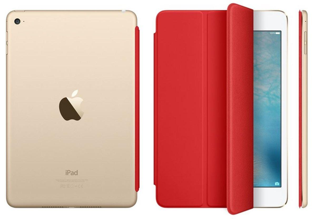 Funda para el iPad mini 4 - Apple Smart Cover, color rojo, función soporte