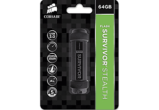 Pendrive de 64GB - Corsair Flash Survivor Stealth, USB 3.0