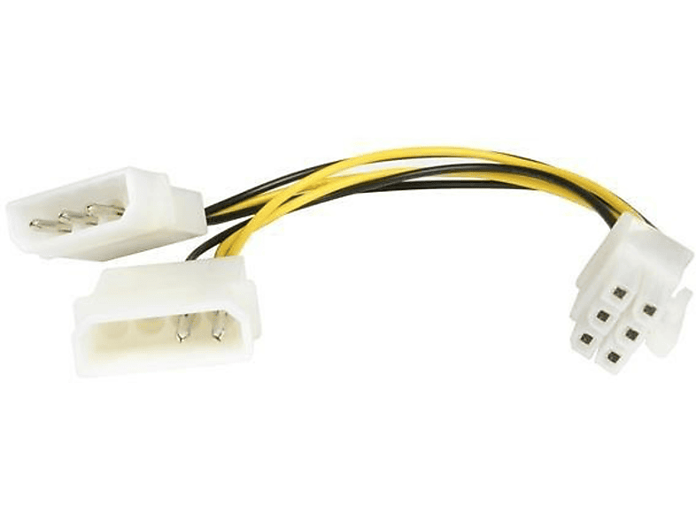 Cable - StarTech.com LP4PCIEXADAP Cable 15cm Adaptador LP4 a PCI Express 6 Pin Tarjeta Grafica