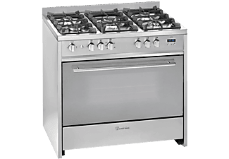 Cocina Meireles G 910 Cr Gas Butano Inox 5 Quemadores Horno 114l Clase A