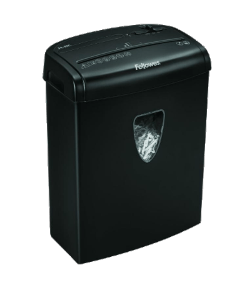 Destructora de papel - Fellowes H-8C, corte en partículas, hasta 8 hojas, Negro