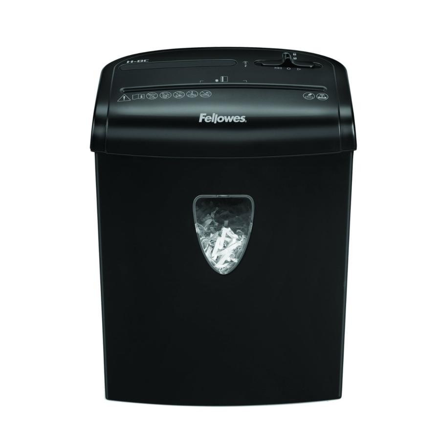 Destructora de papel - Fellowes H-8C, corte en partículas, hasta 8 hojas, Negro