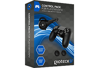 Accesorios para mando - Gioteck Control Pack para PS4, Auricular Bluetooth, 2 grips, Funda para