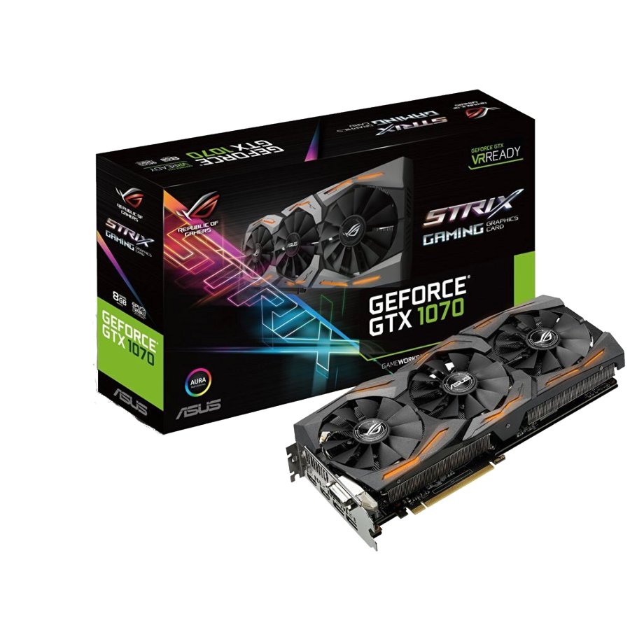 Tarjeta gráfica - ASUS Nvidia GeForce Strix GTX 1070, 8GB, GDDR5