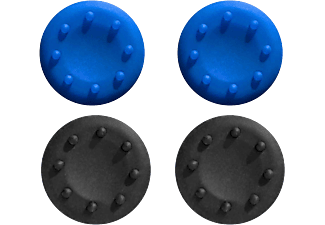 Grips - Gioteck ANALOG THUMB, 4 unidades, Para PS4, Azul y negro